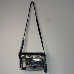 Sophia Caperelli Black and Silver Crossbody Bag
